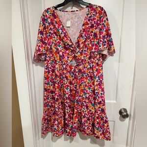 SHEIN Curve Multicolor Floral Dress